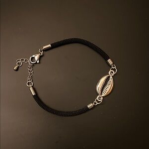 Hand Crafted Silver and Black Bracelet